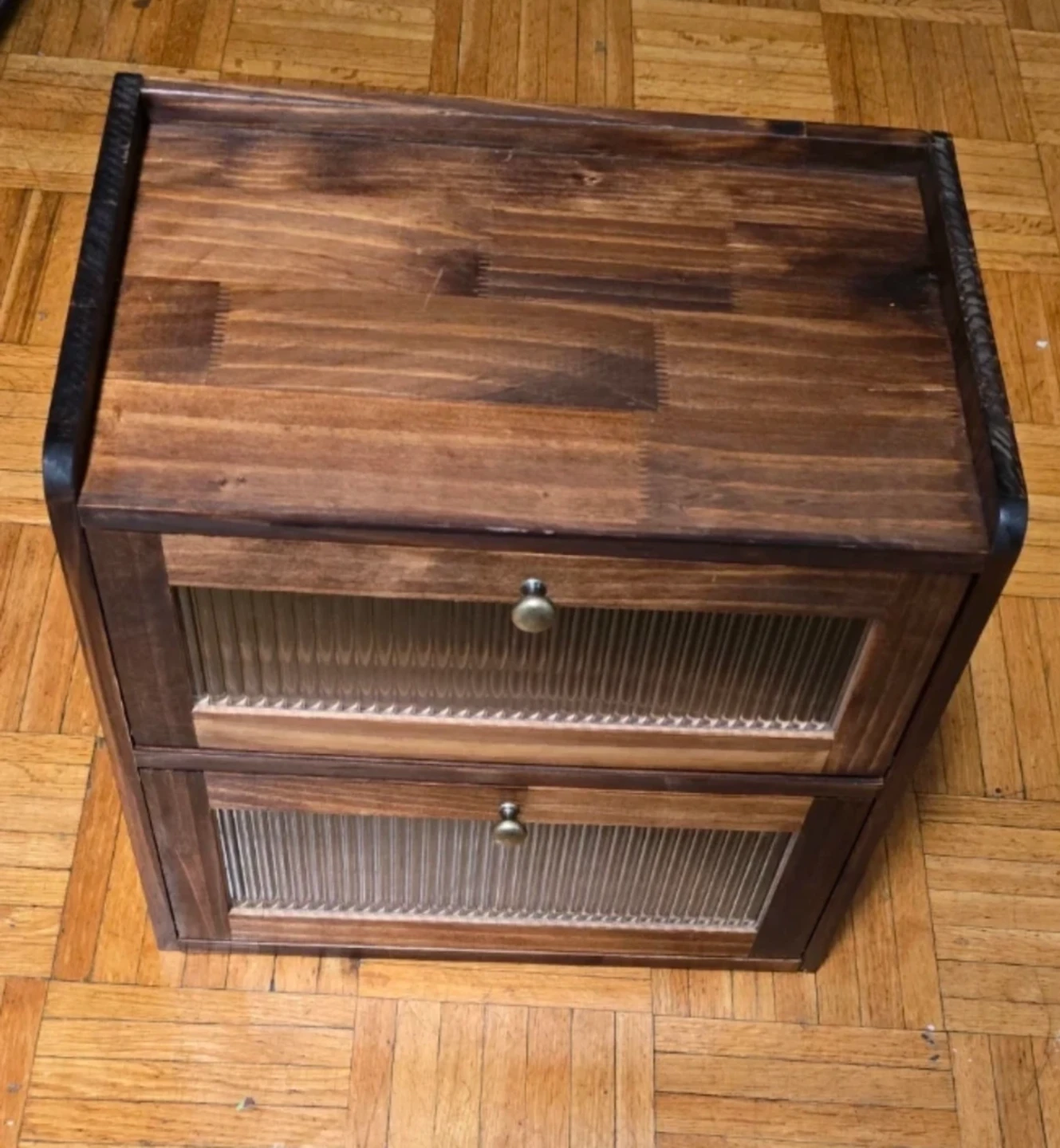BRAND NEW Wooden Bread Box with Acrylic Window