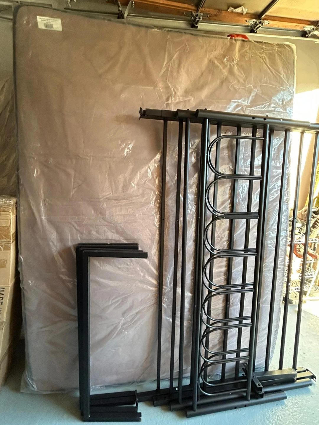 Queen Mattress and New Bed Frame