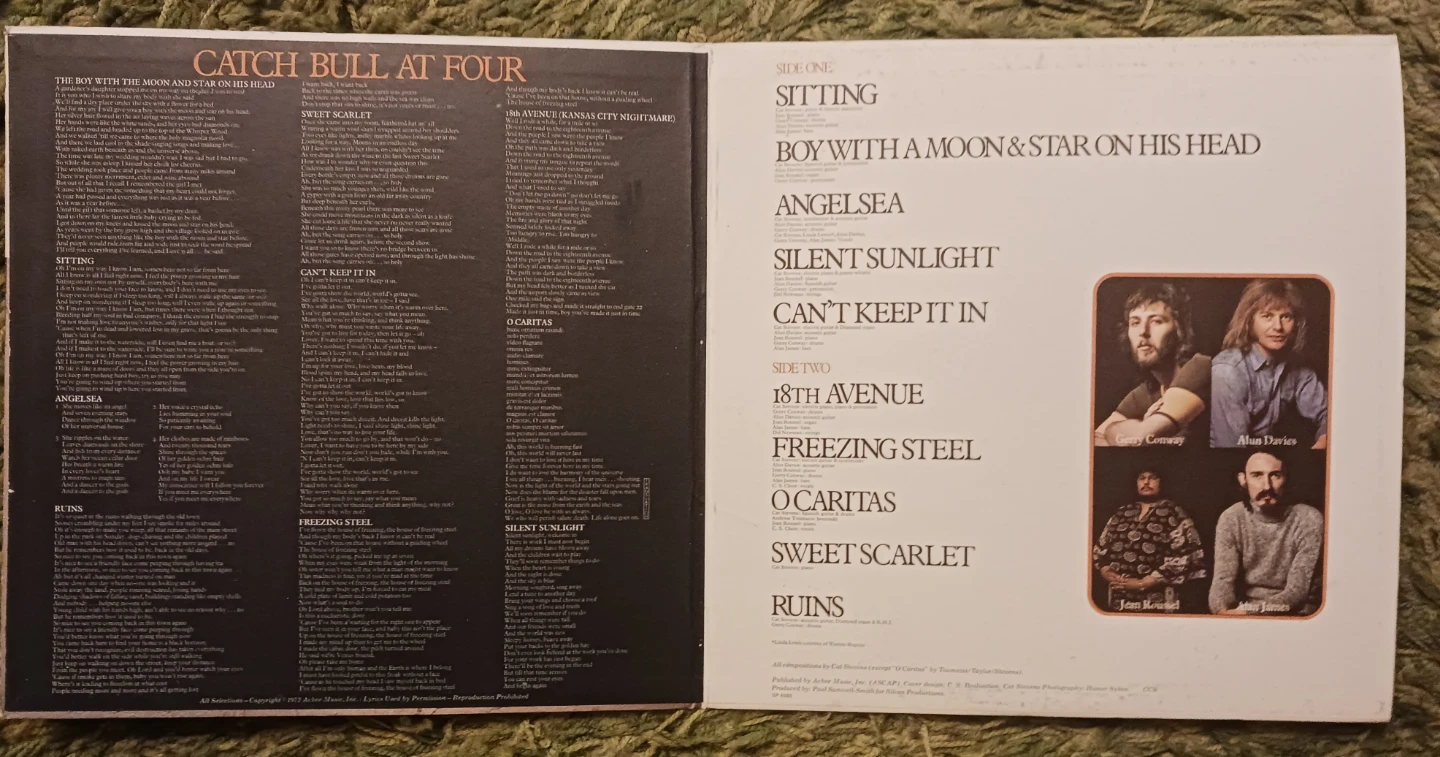 Cat Stevens Catch Bull at Four Vinyl Record LP - photo 2