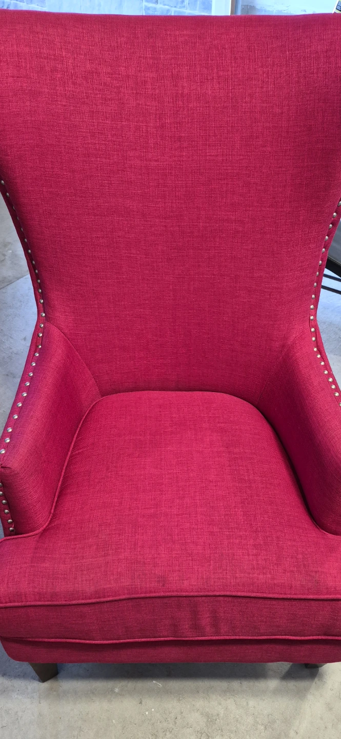 Hot Pink Wingback Accent Chair - photo 2