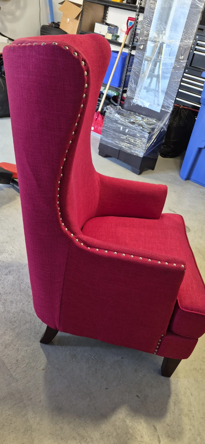 Hot Pink Wingback Accent Chair - photo 3