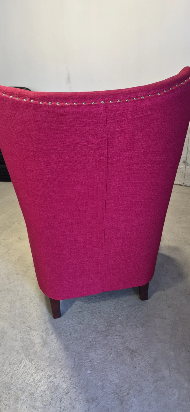 Hot Pink Wingback Accent Chair - photo 5
