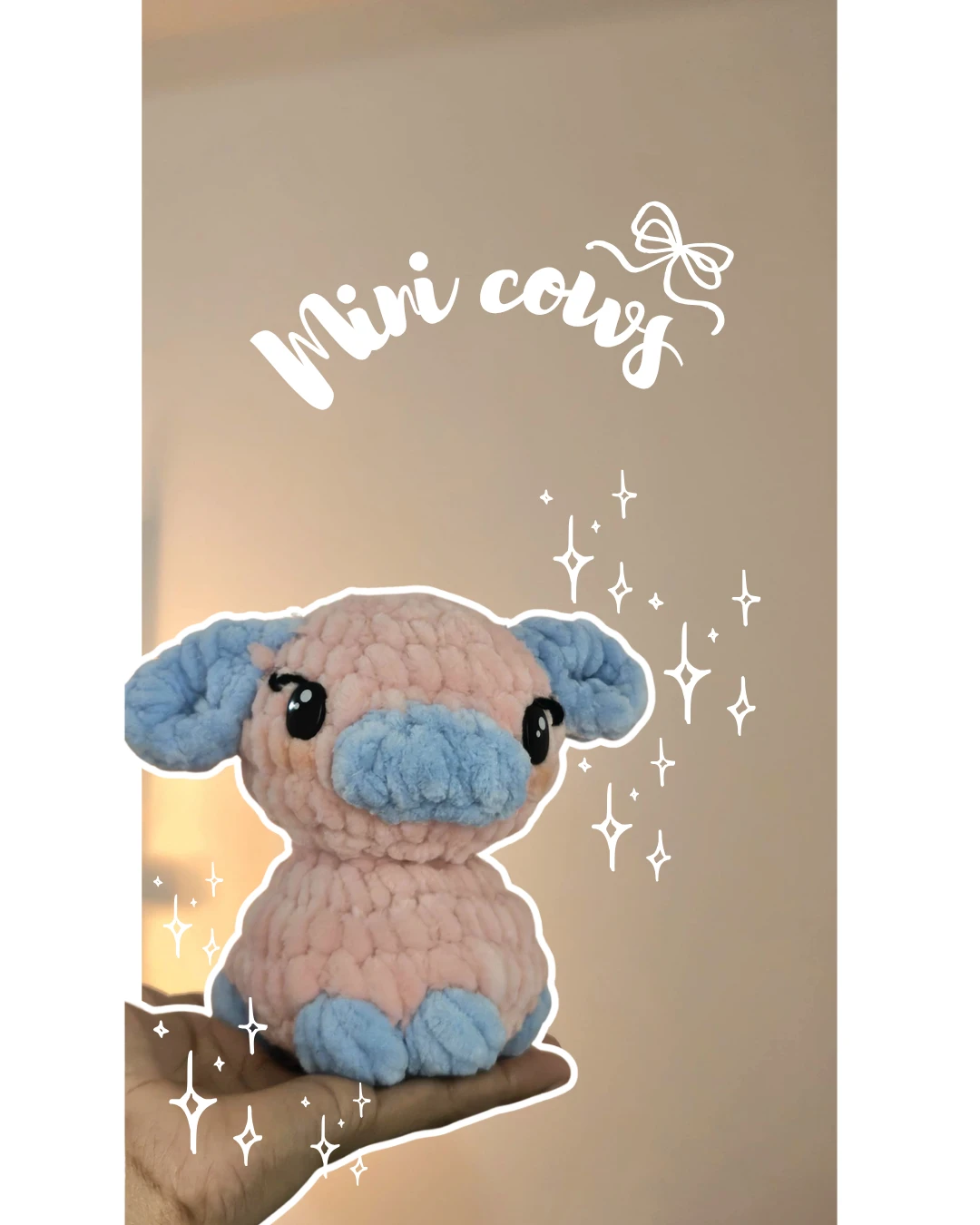 Handmade Crochet Mini Cows