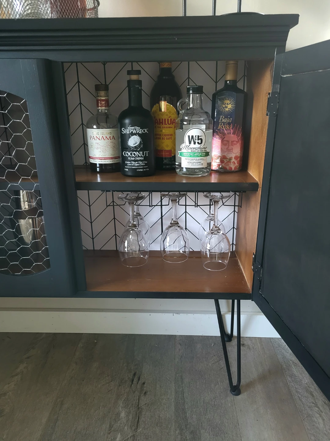 Black Cabinet with and Hairpin Legs - photo 2