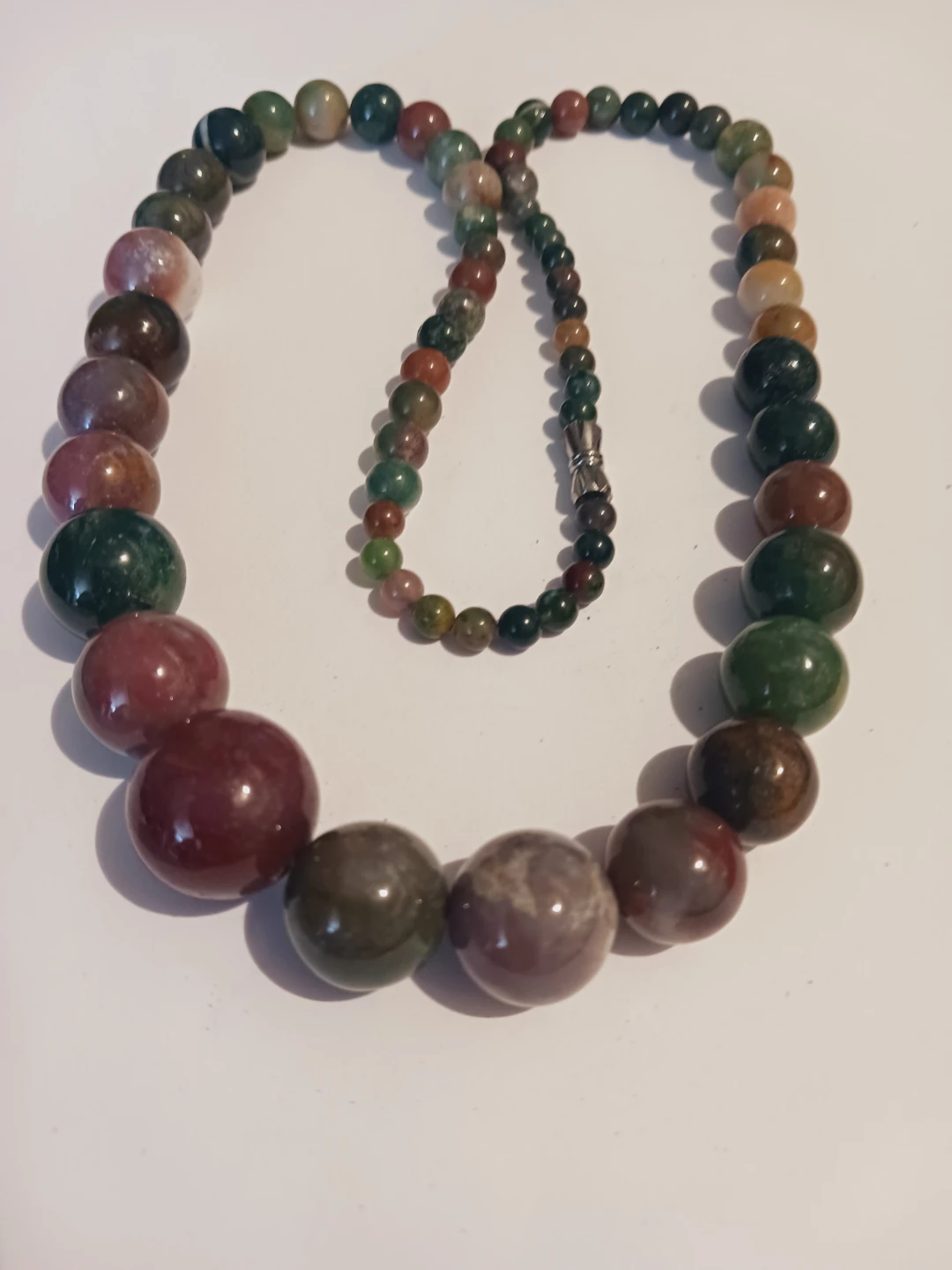Genuine Multi Gemstones Agate Beaded Necklace - photo 2