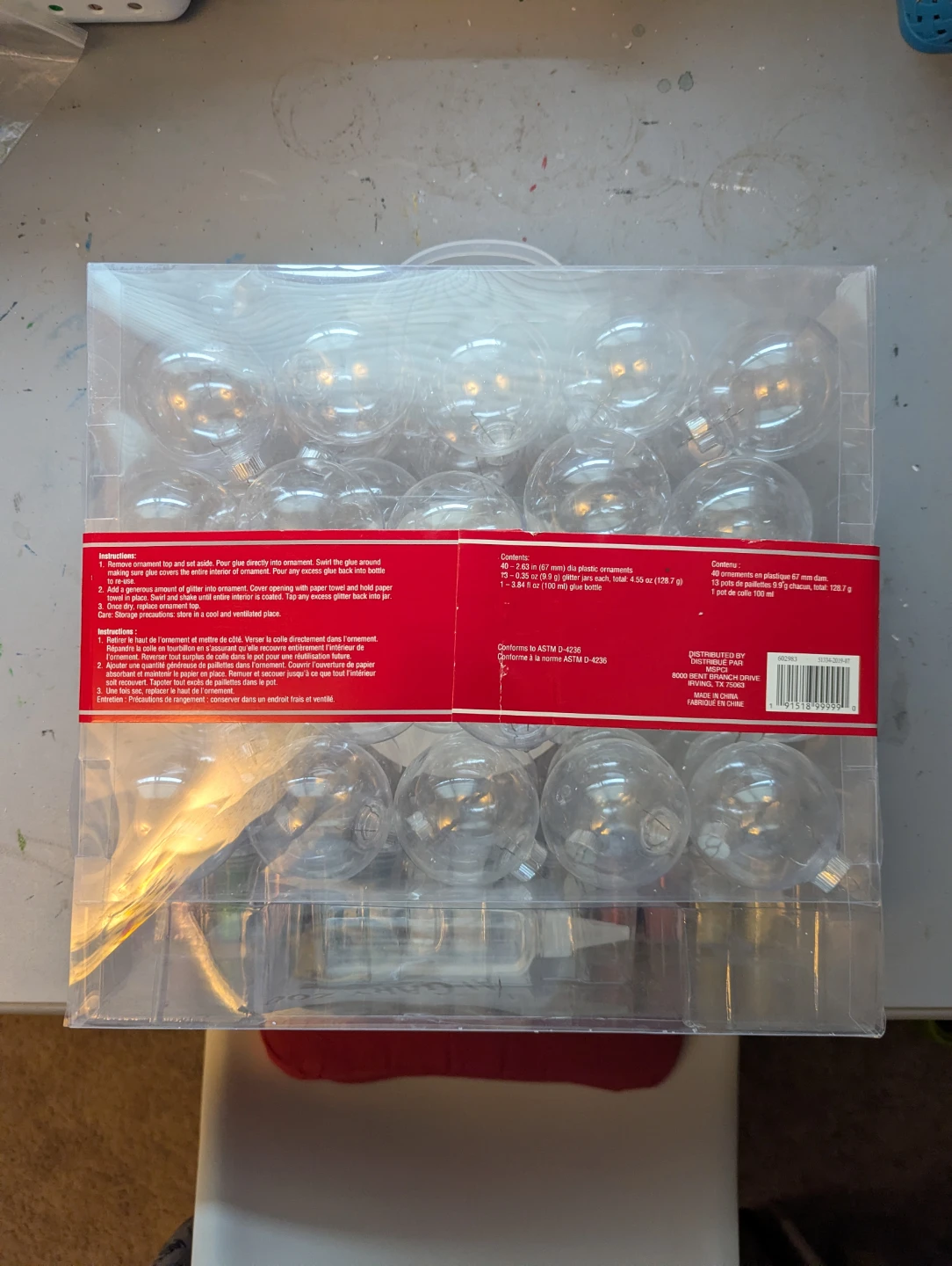 DIY Plastic Ornament and Glitter Kit BNIB - photo 2