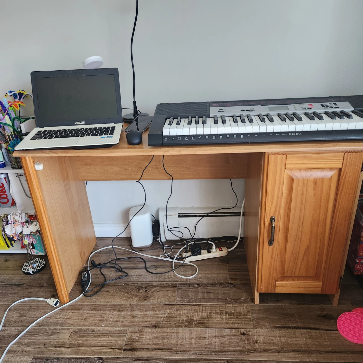 Wooden Desk with Cabinet - photo 2