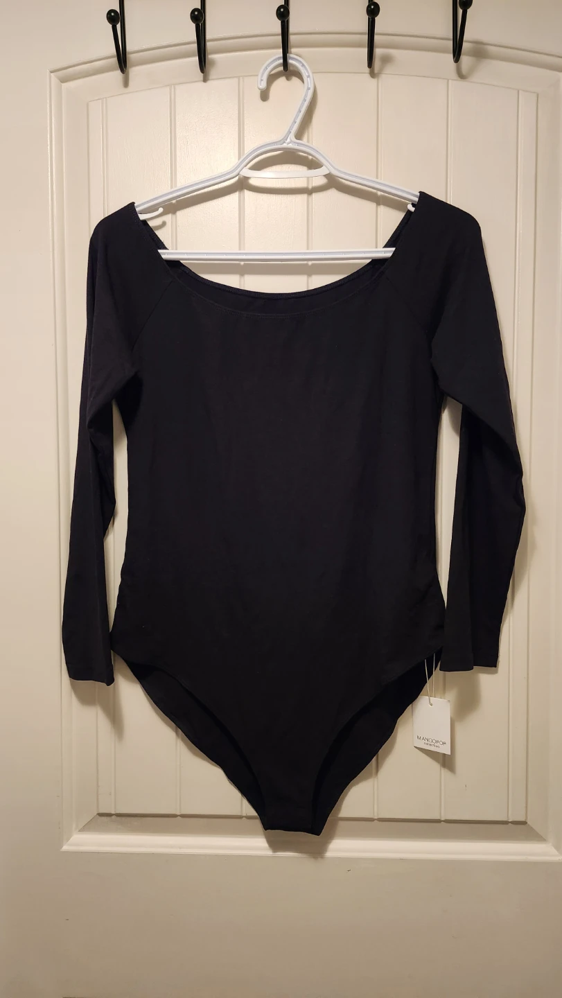 Mangopop Collection Black Long Sleeve Bodysuit - Size L
