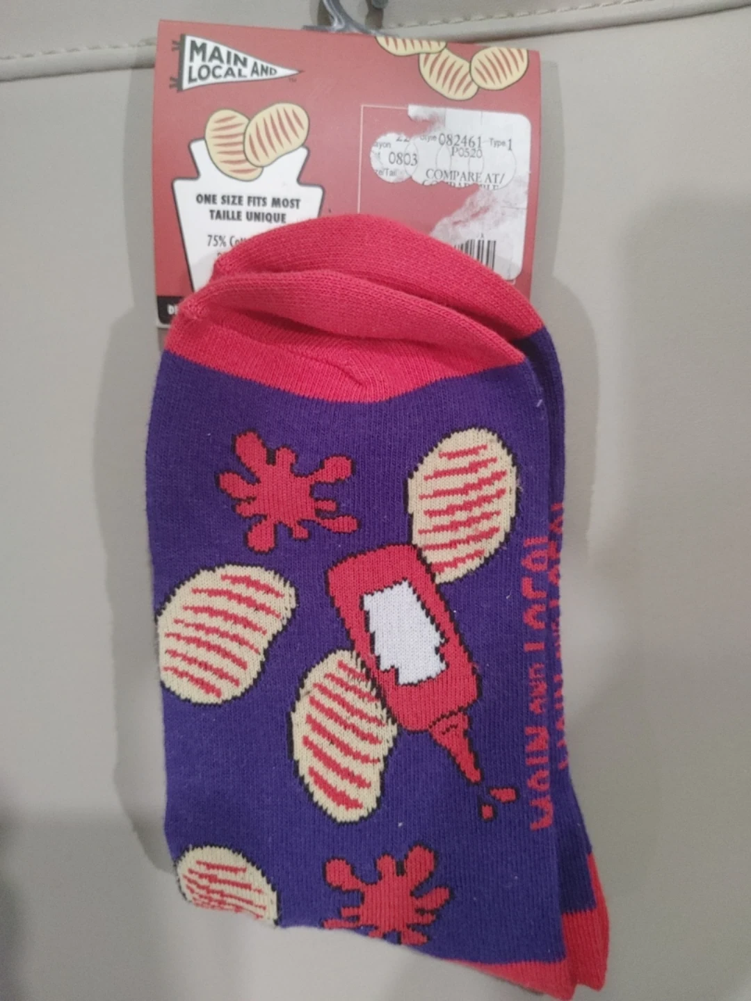 ⚽BRAND NEW ICONIC KETCHUP CHIPS SOCKS ONE SIZE - photo 2