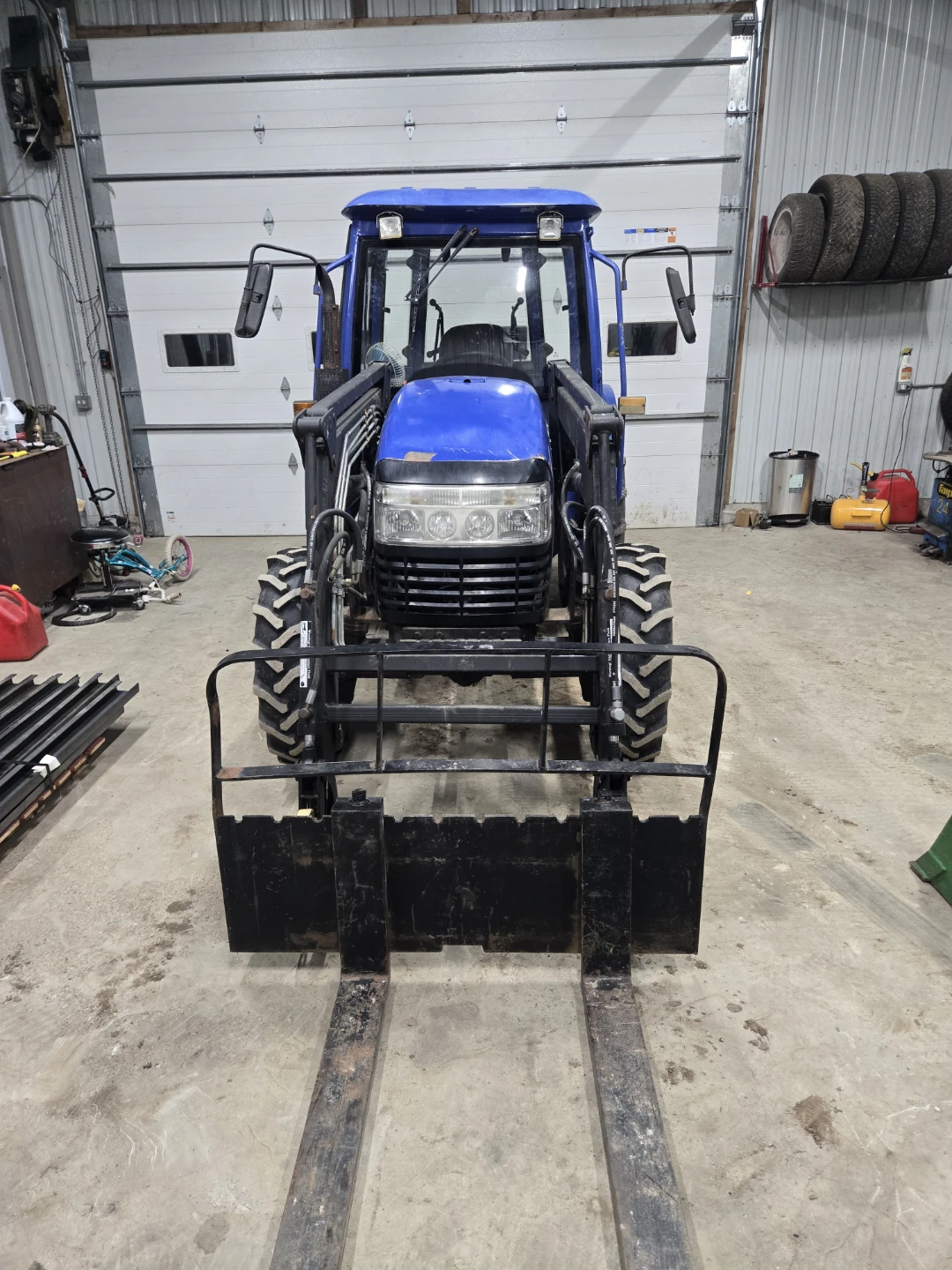 Blue Tractor with Loader