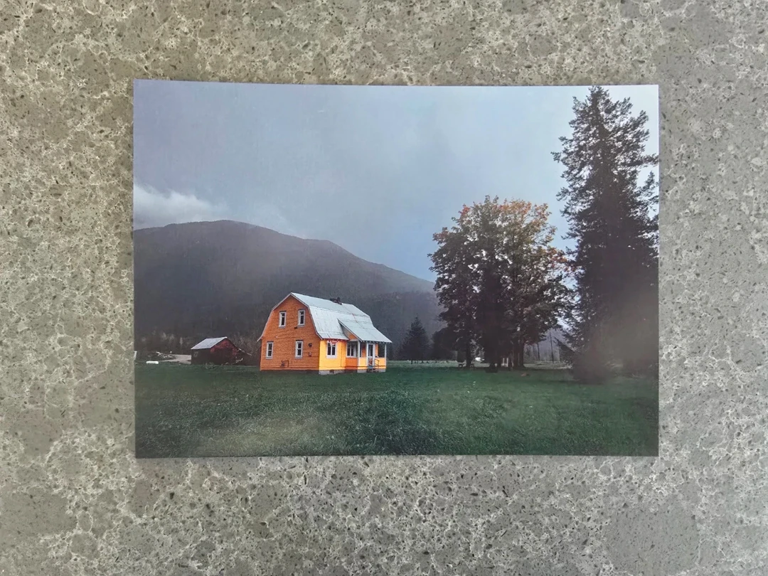 Postcard - Revelstoke Rustic Orange Barn Scene, 5x7