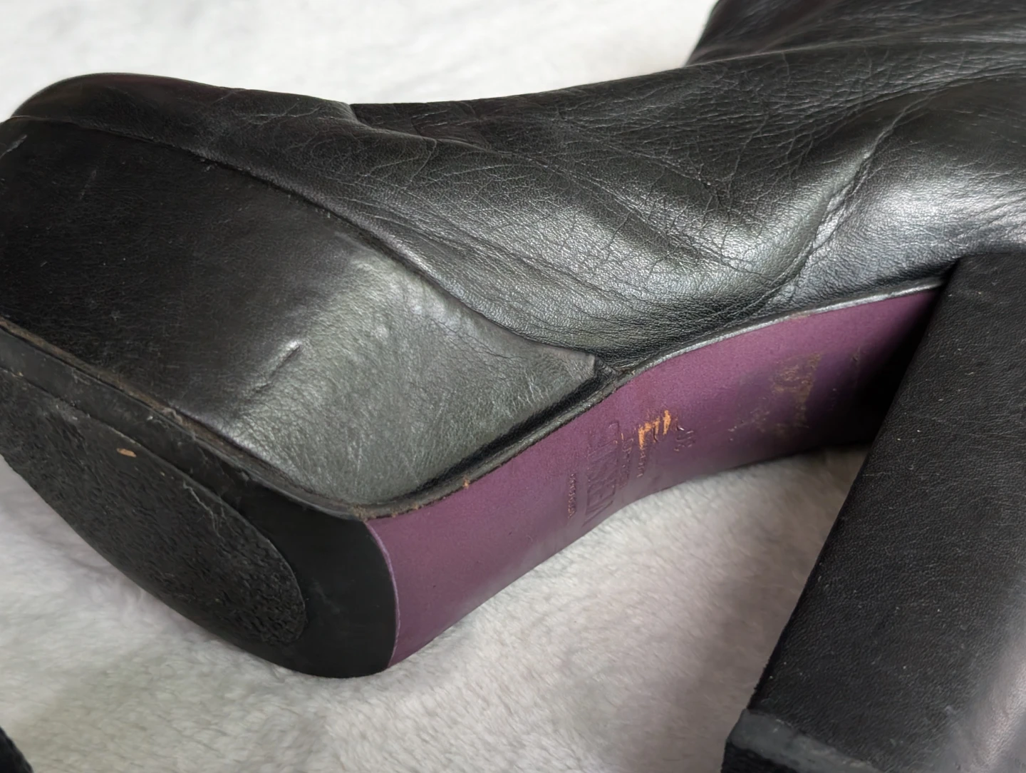 ⚽Versace Black Leather Platform Ankle Boots - photo 3