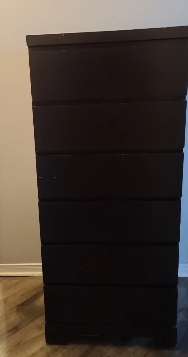 Dark Brown 6-Drawer Dresser - photo 2