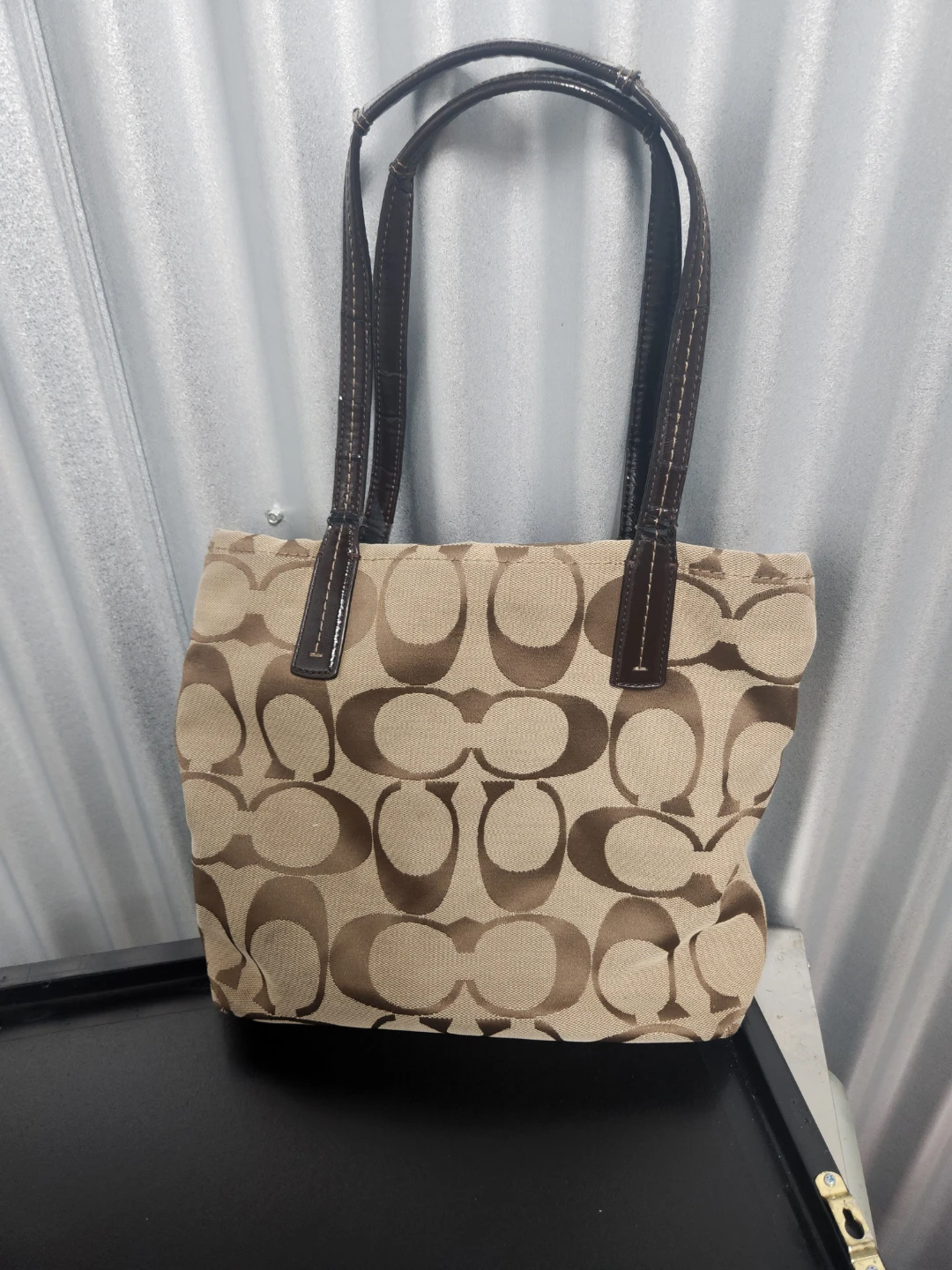 Coach Monogram Tote Bag (Handle strap cracked) - photo 5