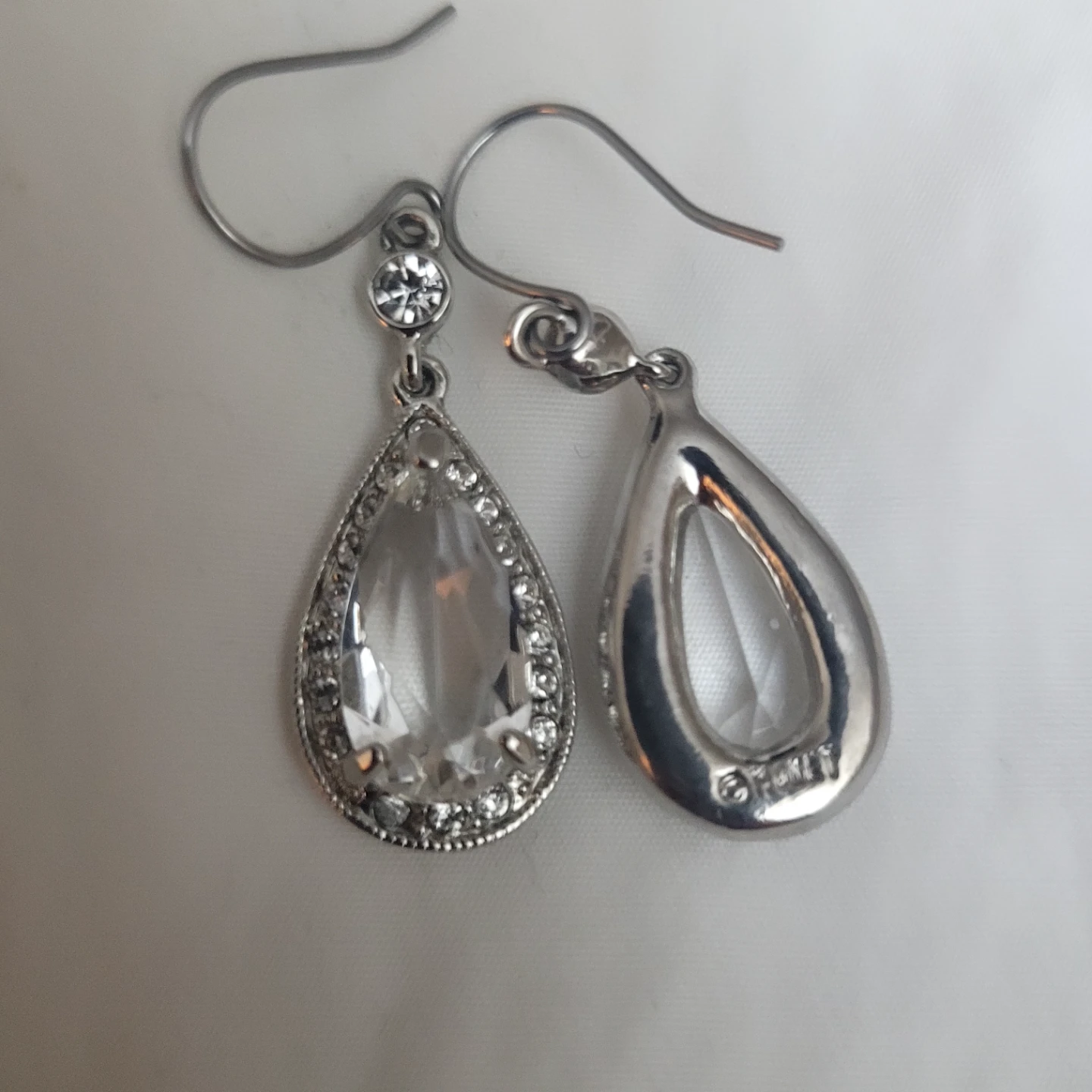 Clear Teardrop Earrings - photo 2