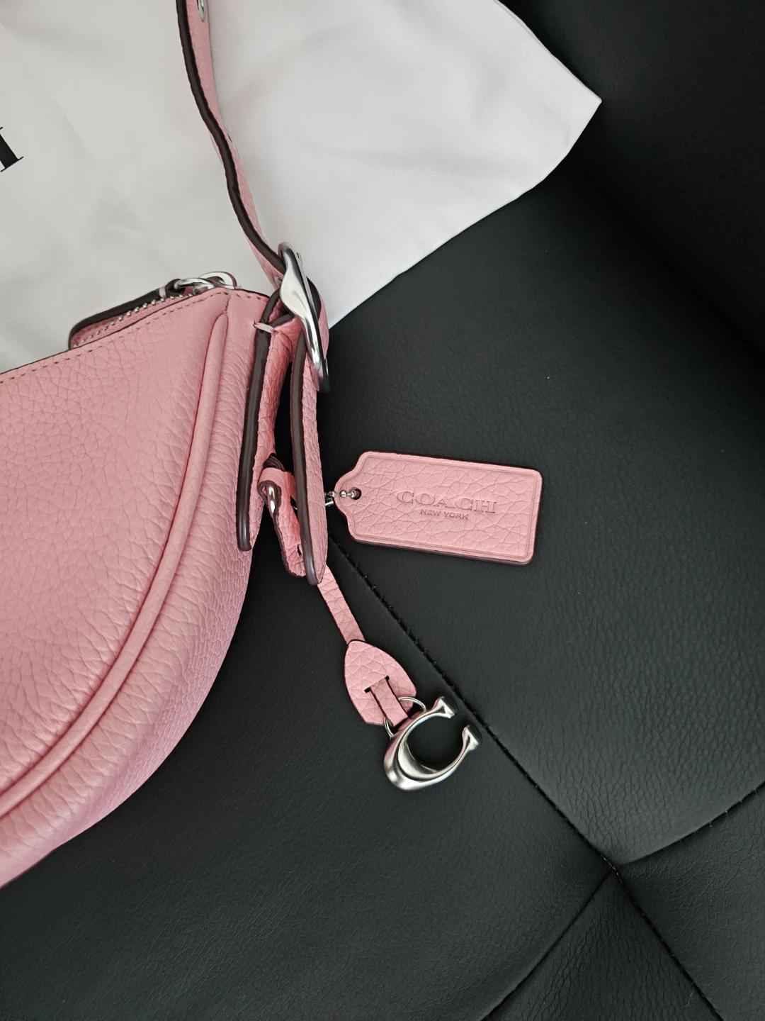 Authentic Coach Luna Pink Leather Bag - photo 2