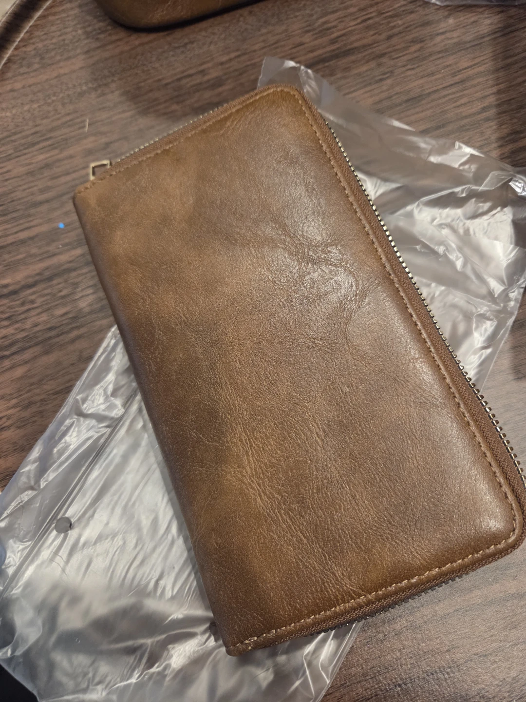 Brown Faux Leather Wallet with Card Slots - photo 2