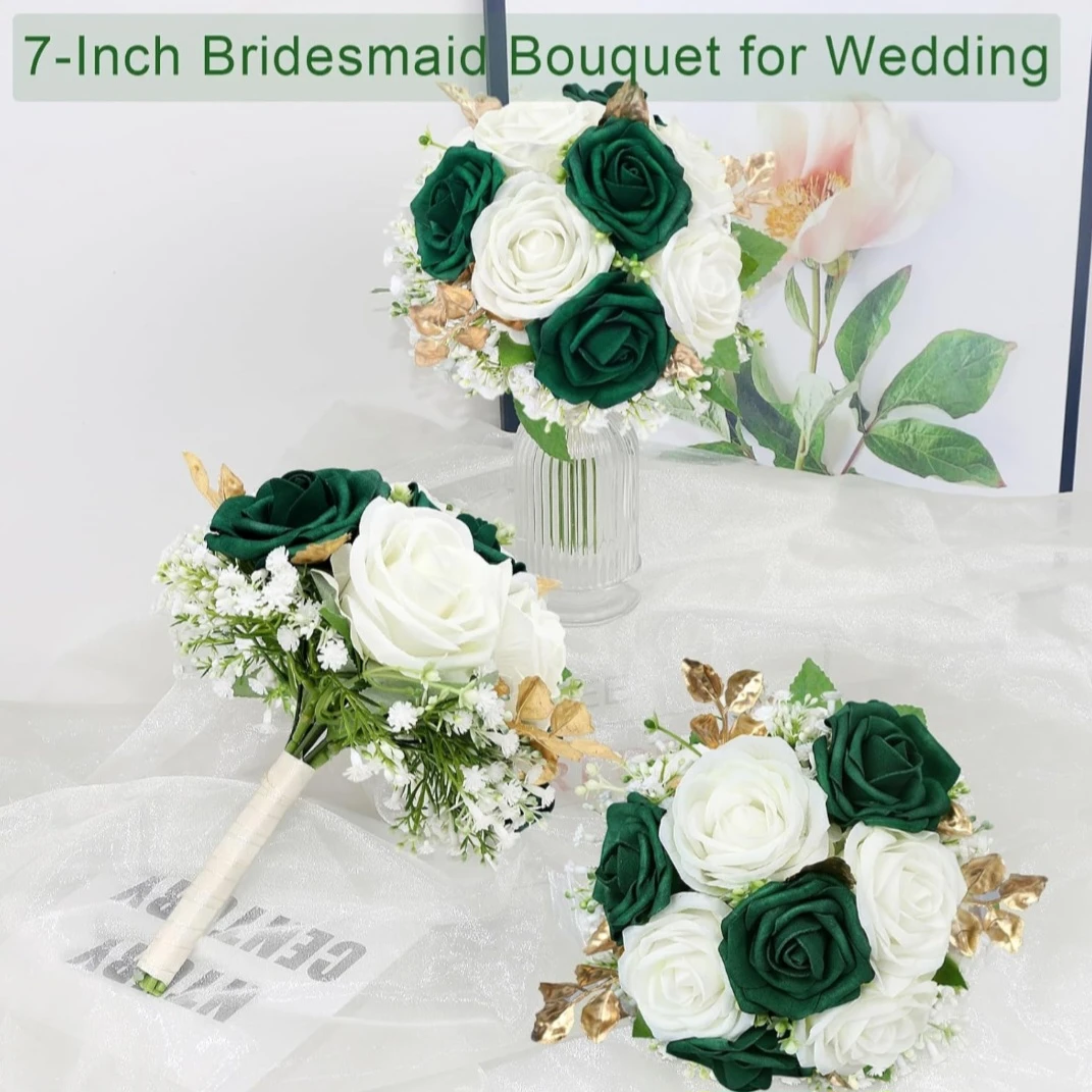 Artificial Bridesmaid Wedding Bouquets- Set of 6 - photo 3