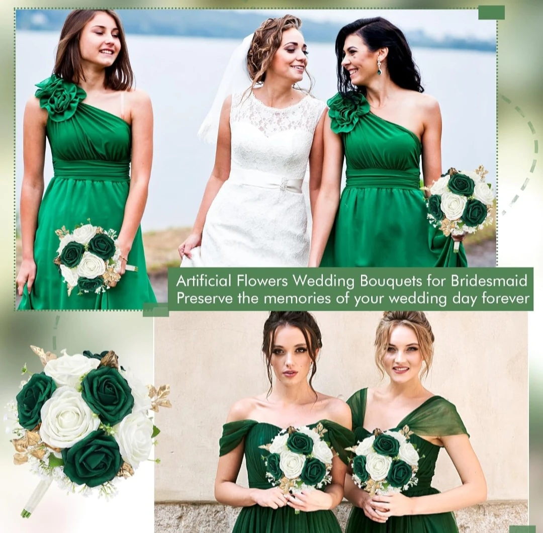 Artificial Bridesmaid Wedding Bouquets- Set of 6 - photo 4