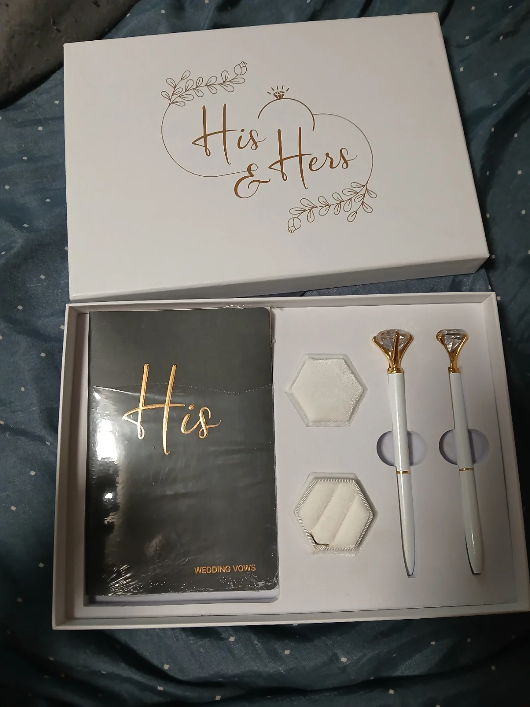 His & Hers Wedding Vows Journal and Pen Set