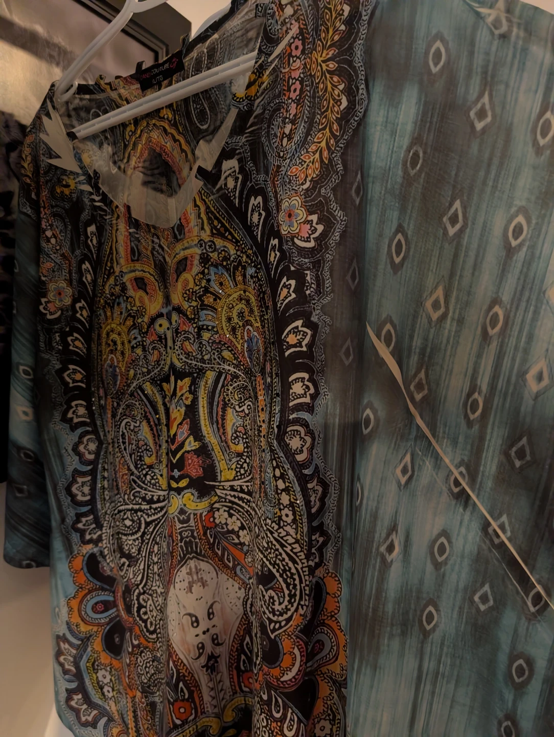 Couture Blues Paisley Tunic Top - photo 3