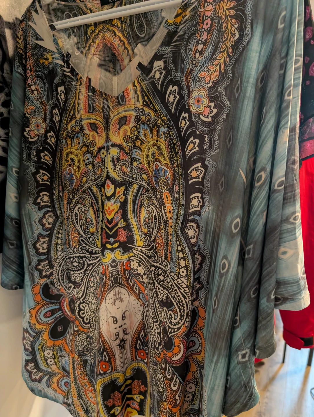 Couture Blues Paisley Tunic Top - photo 4