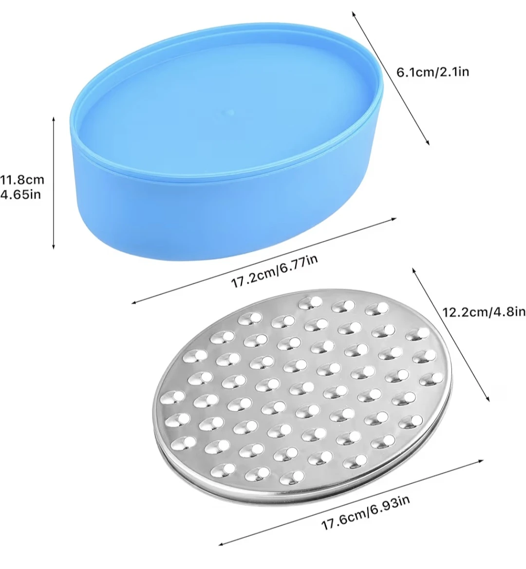 Oval Grater with Blue Container