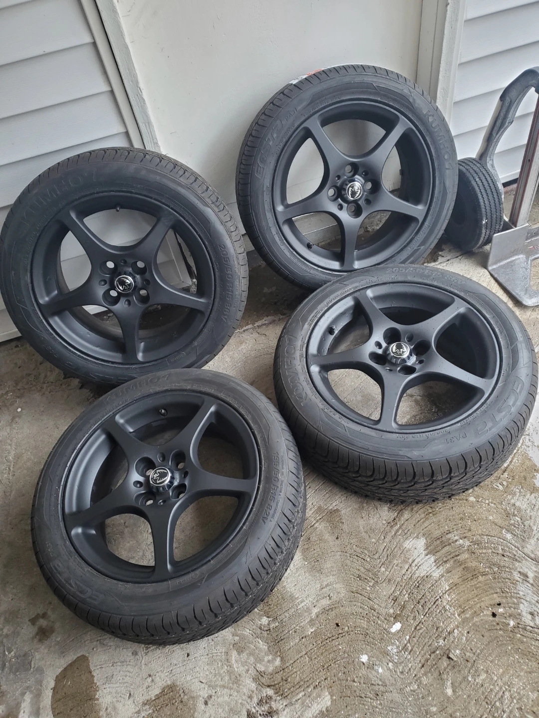 15 inch MR2 Spyder rims wheels on new kumho tires 4x100