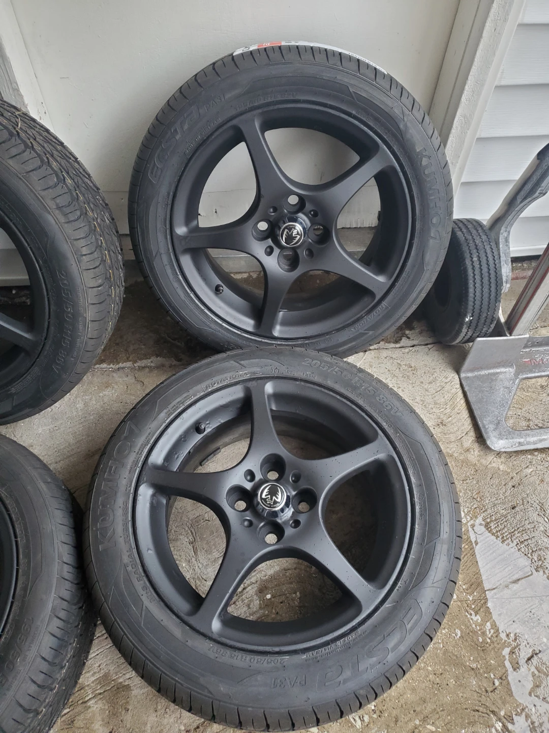15 inch MR2 Spyder rims wheels on new kumho tires 4x100 - photo 3