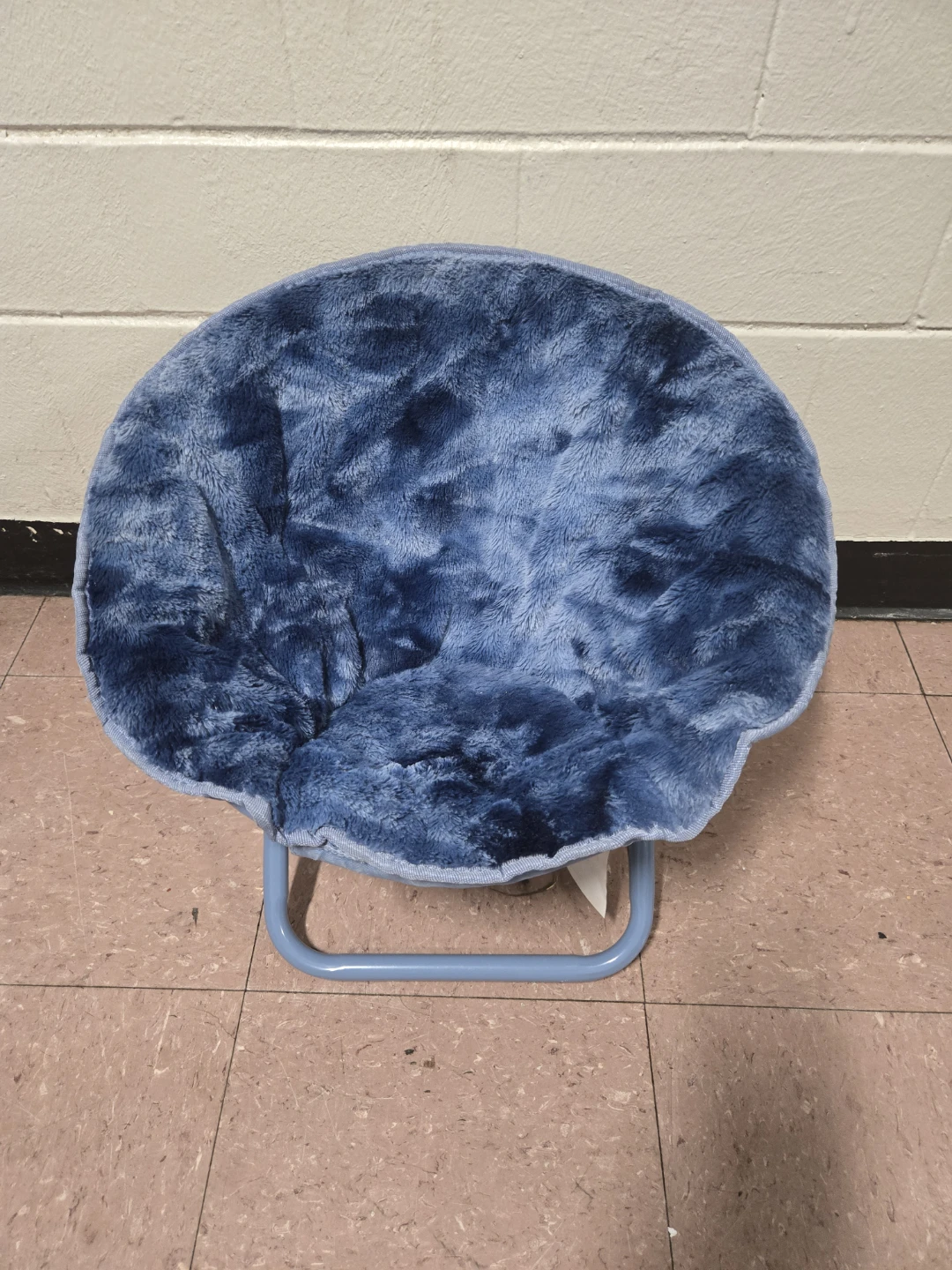 Kids Mainstays Faux Fur Mini Saucer Chair - Blue - photo 2