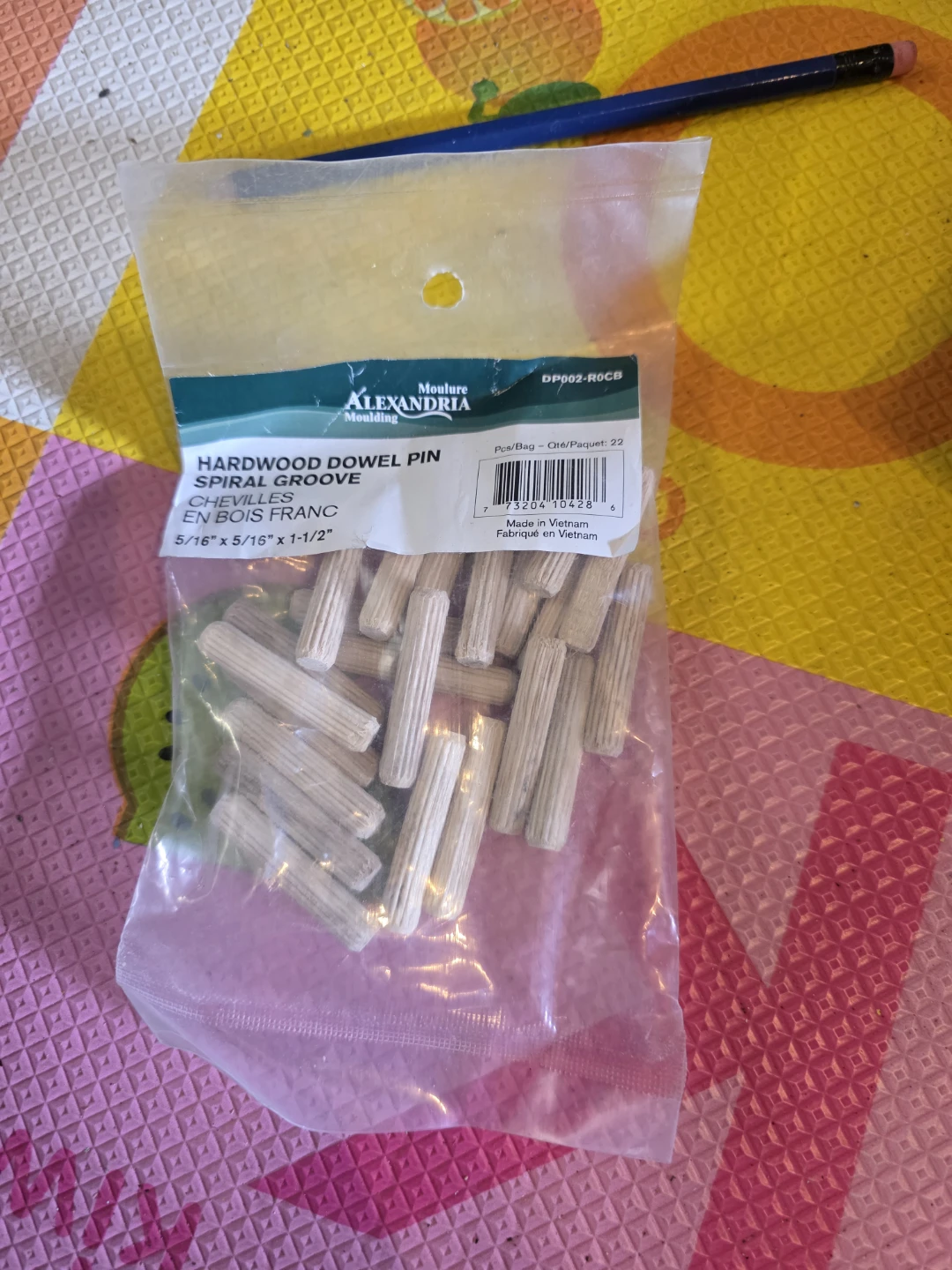 ⚽ Alexandria Moulding Hardwood Dowel Pins - 22 Pcs