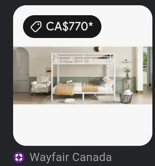White Metal Bunk Bed queen - photo 2