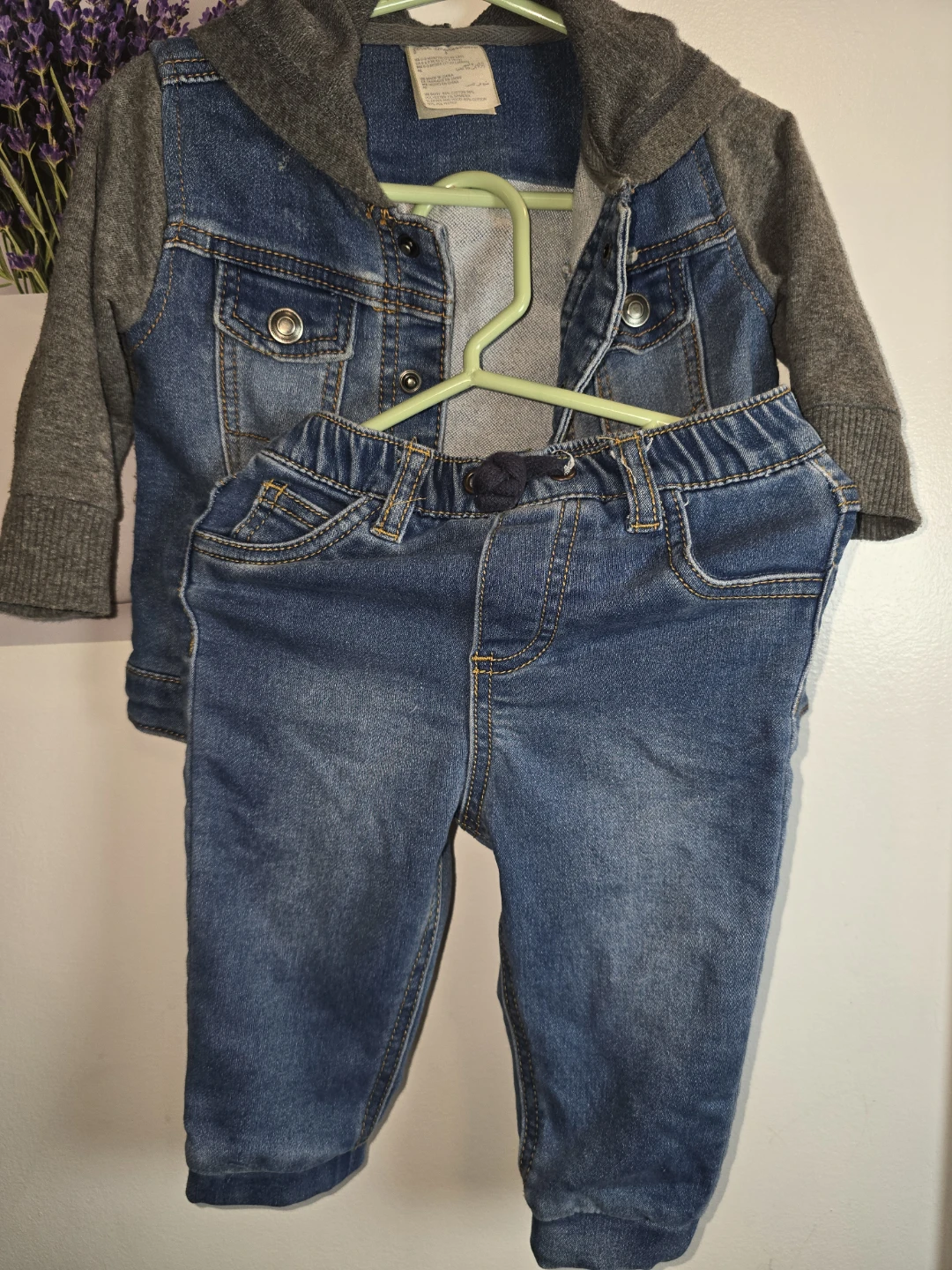 Baby Denim Jacket and Pants Set - photo 2