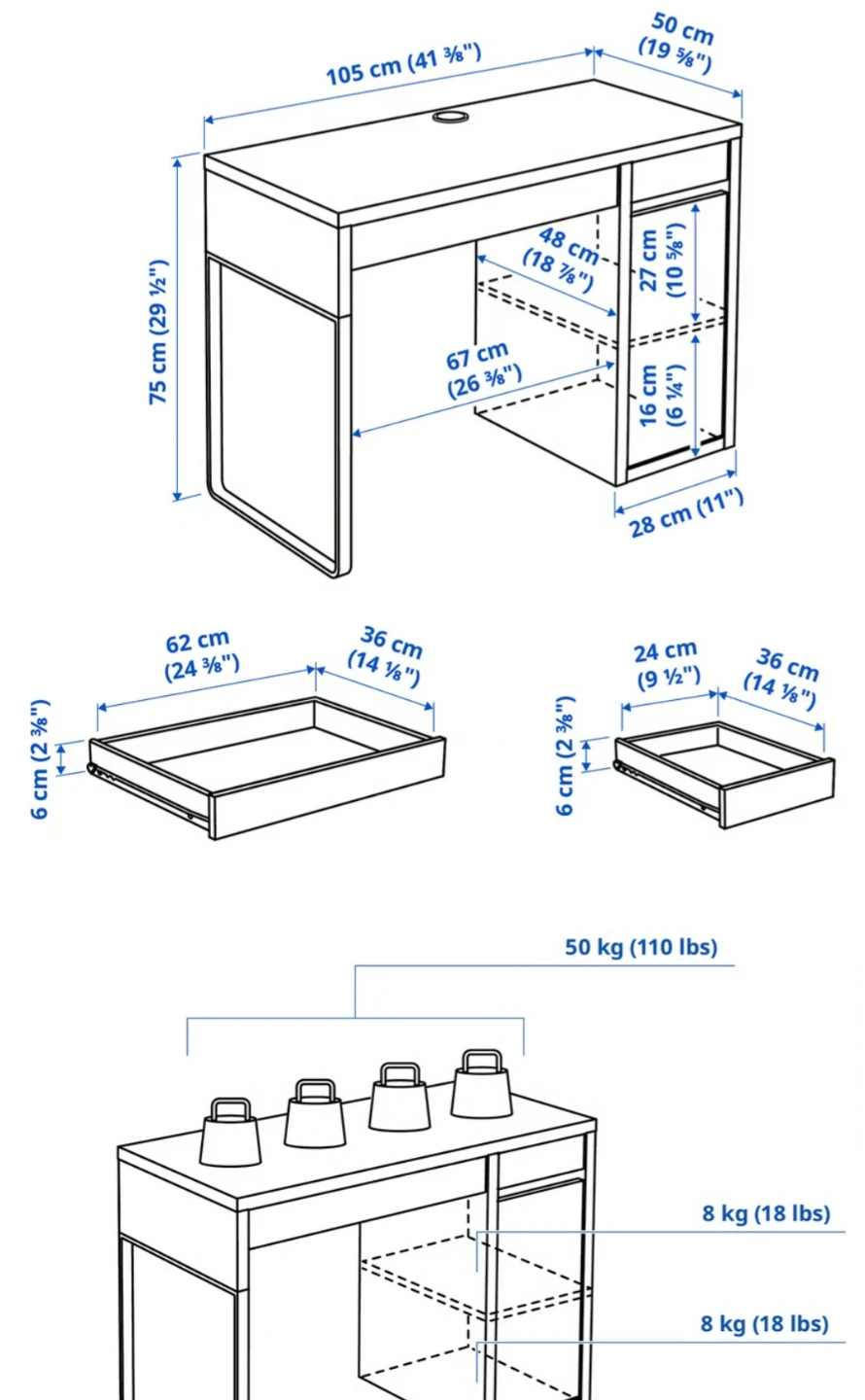 IKEA MICKE desk and gaming chair - photo 4