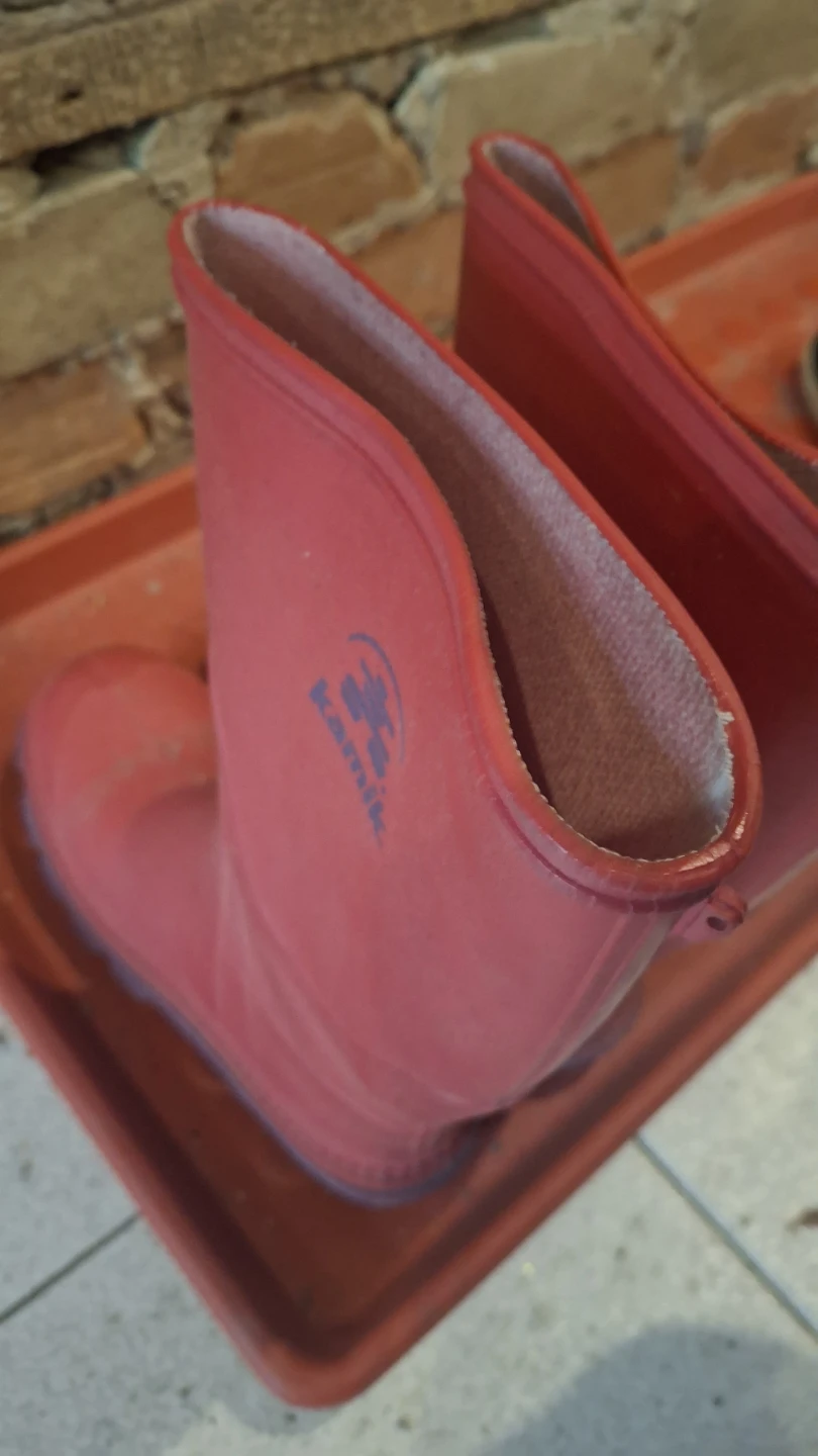 Kamik Pink/Red Rain Boots - photo 2