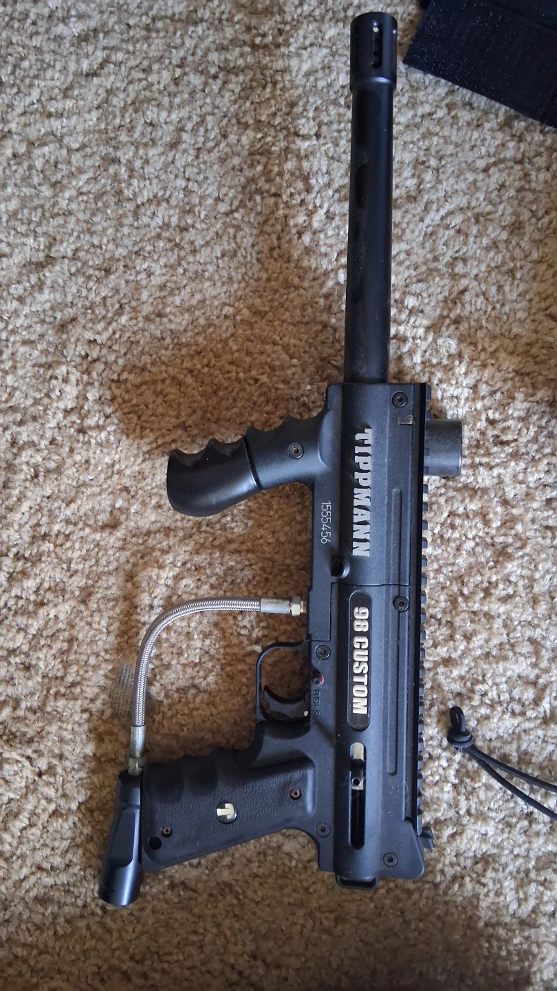 Tippmann 98 Custom Paintball Gun with complete Accessories - photo 2