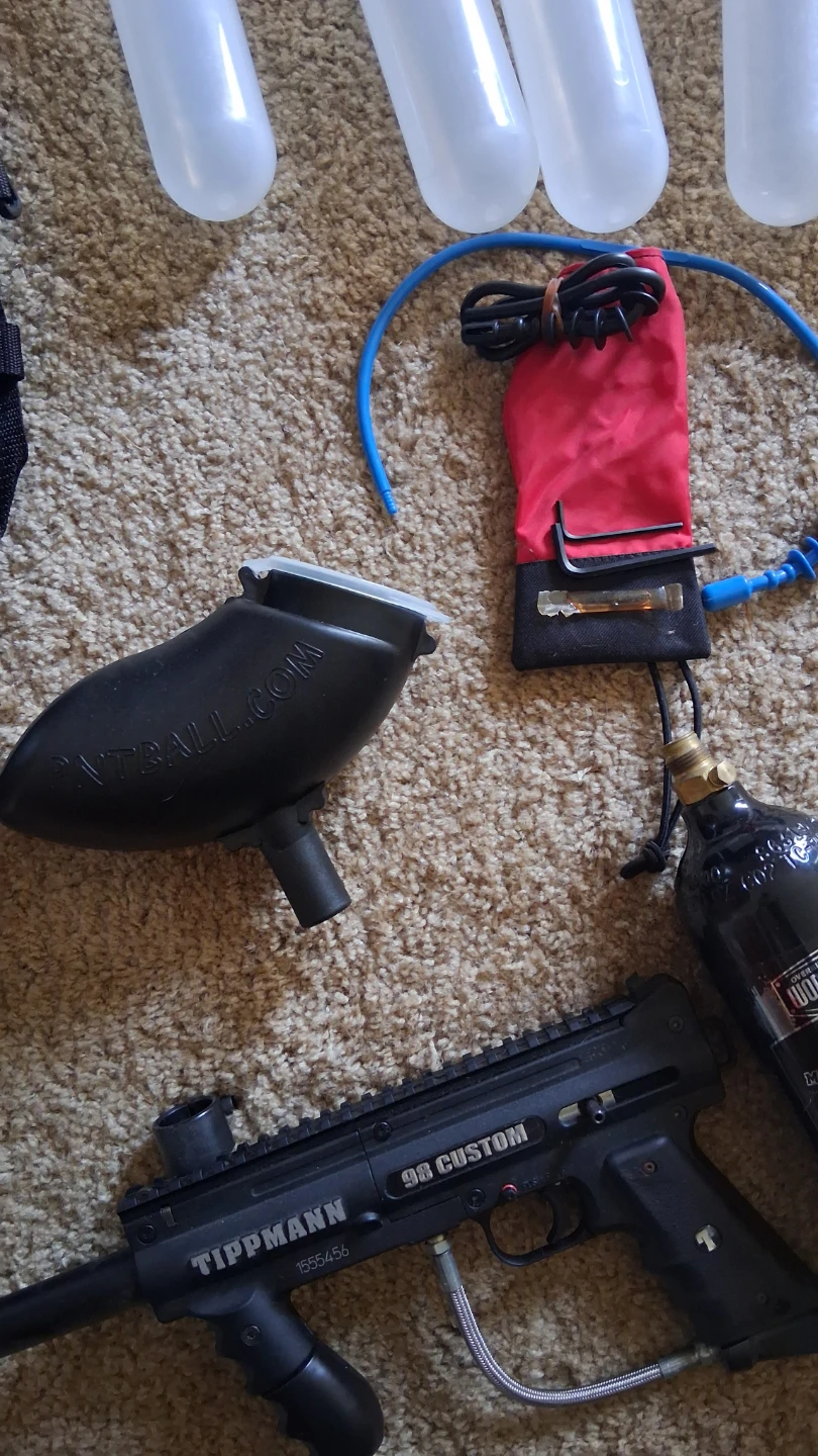 Tippmann 98 Custom Paintball Gun with complete Accessories - photo 4