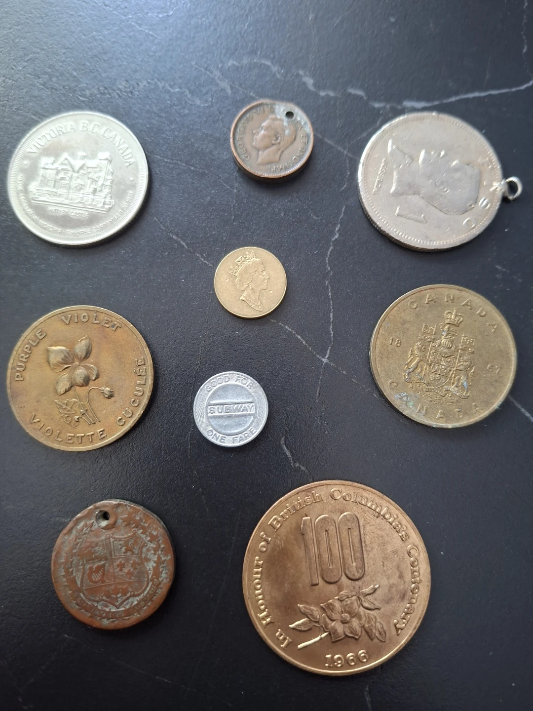 Collection of assorted coins and tokens - photo 2