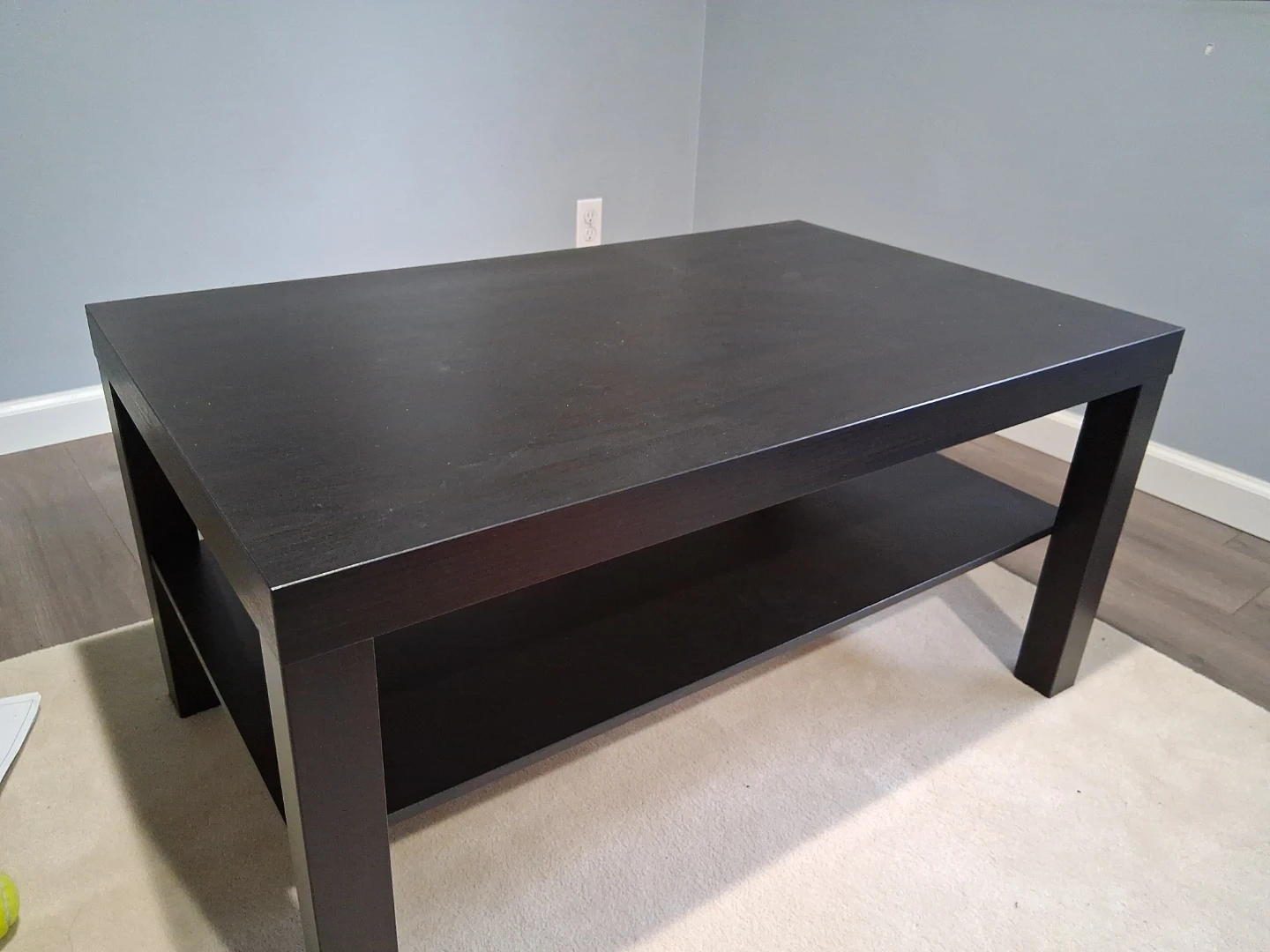 Black Coffee Table with Shelf