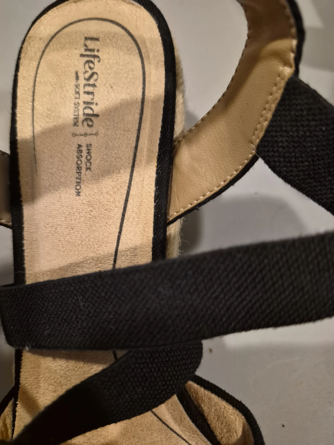 LifeStride Women's Black Wedge Sandals