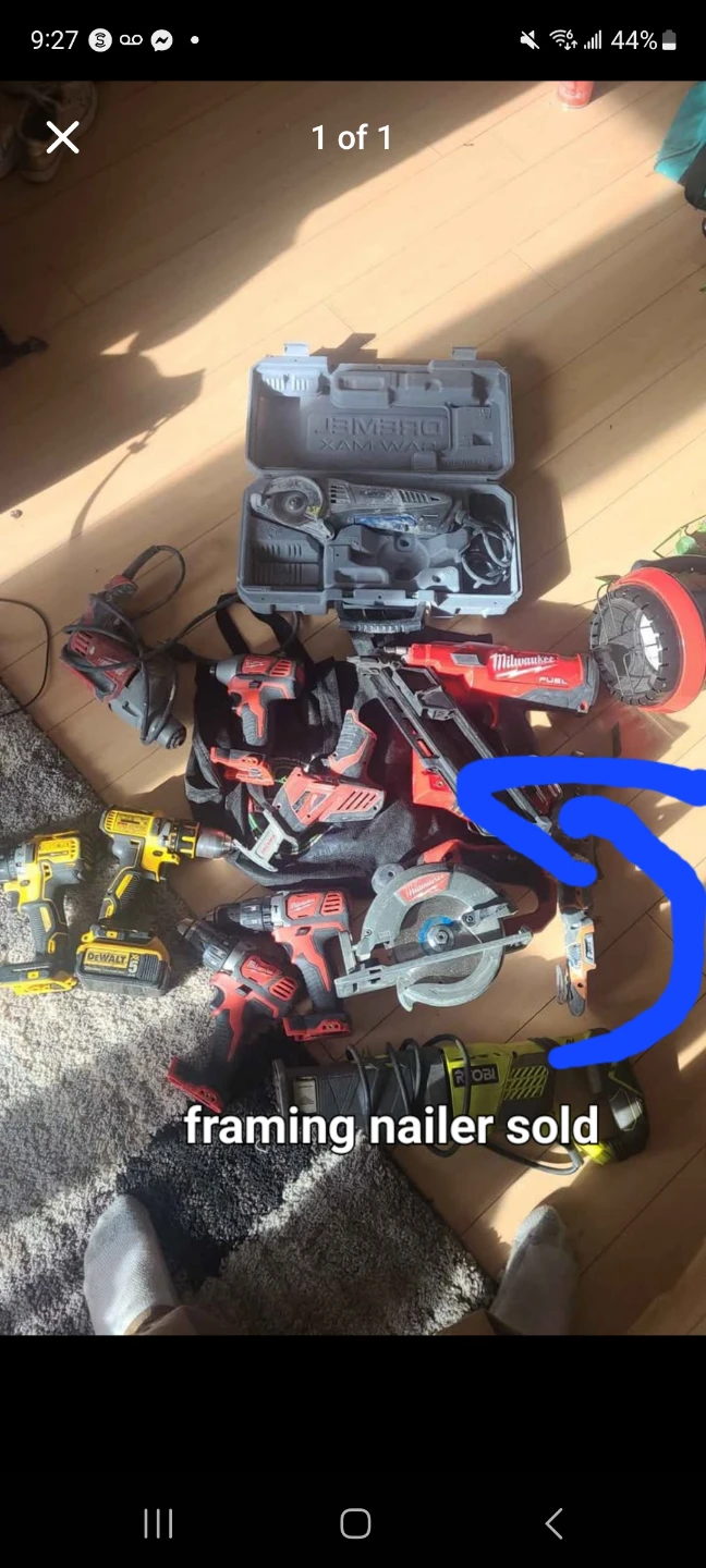 Mixed Power Tools Set - Dewalt, Milwaukee, Ryobi, Dremel