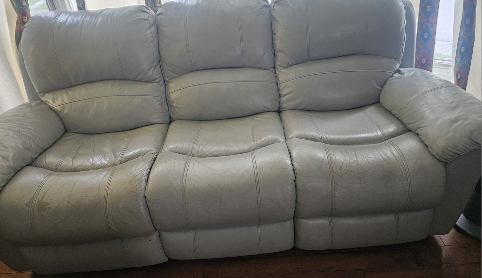 Leather Reclining Sofa