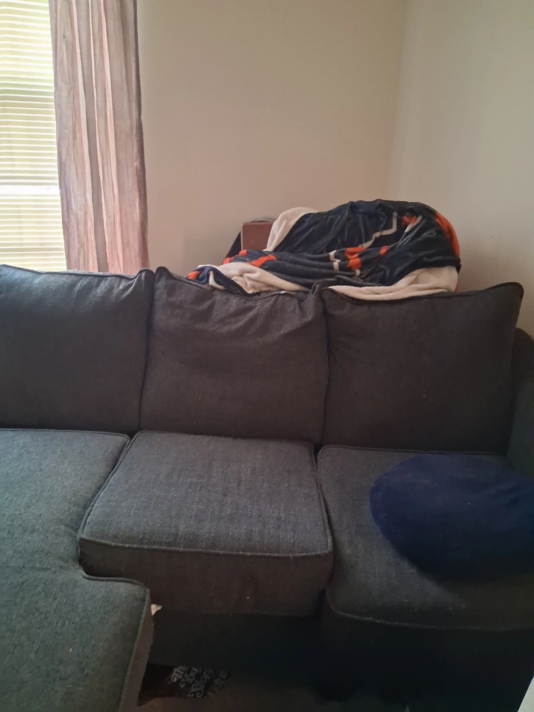 Blue lounger couch