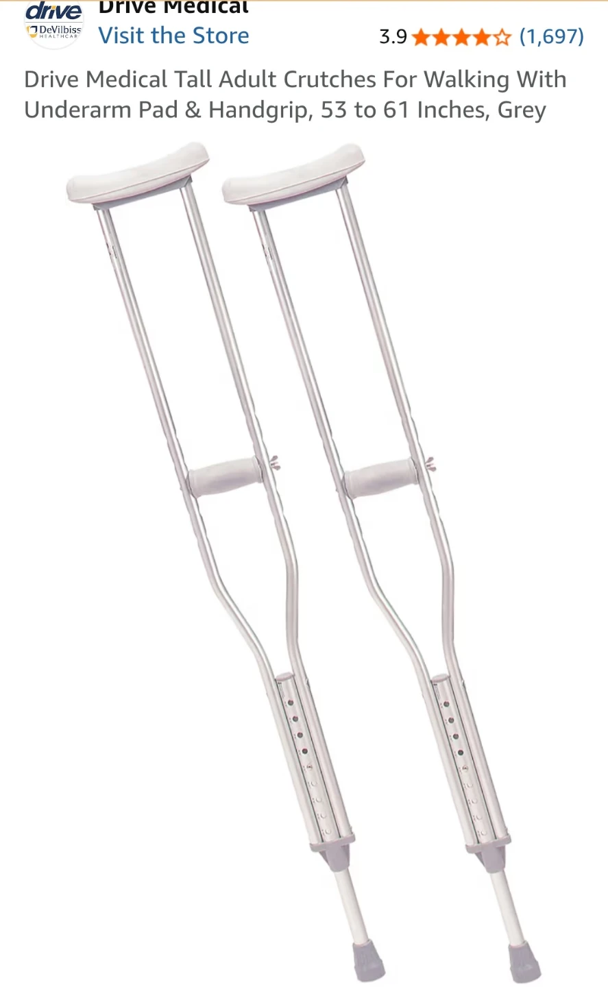 Crutches 5' 10" or taller