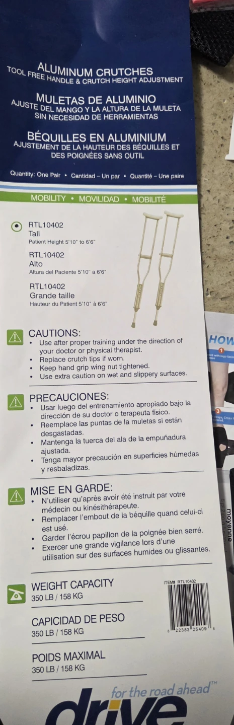 Crutches 5' 10" or taller - photo 2