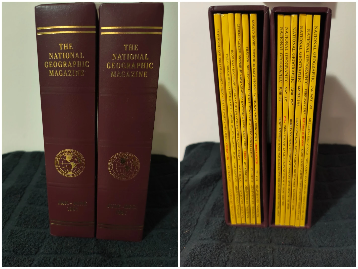 National Geographic 1997 Full Year Magazine Set with Slipcases