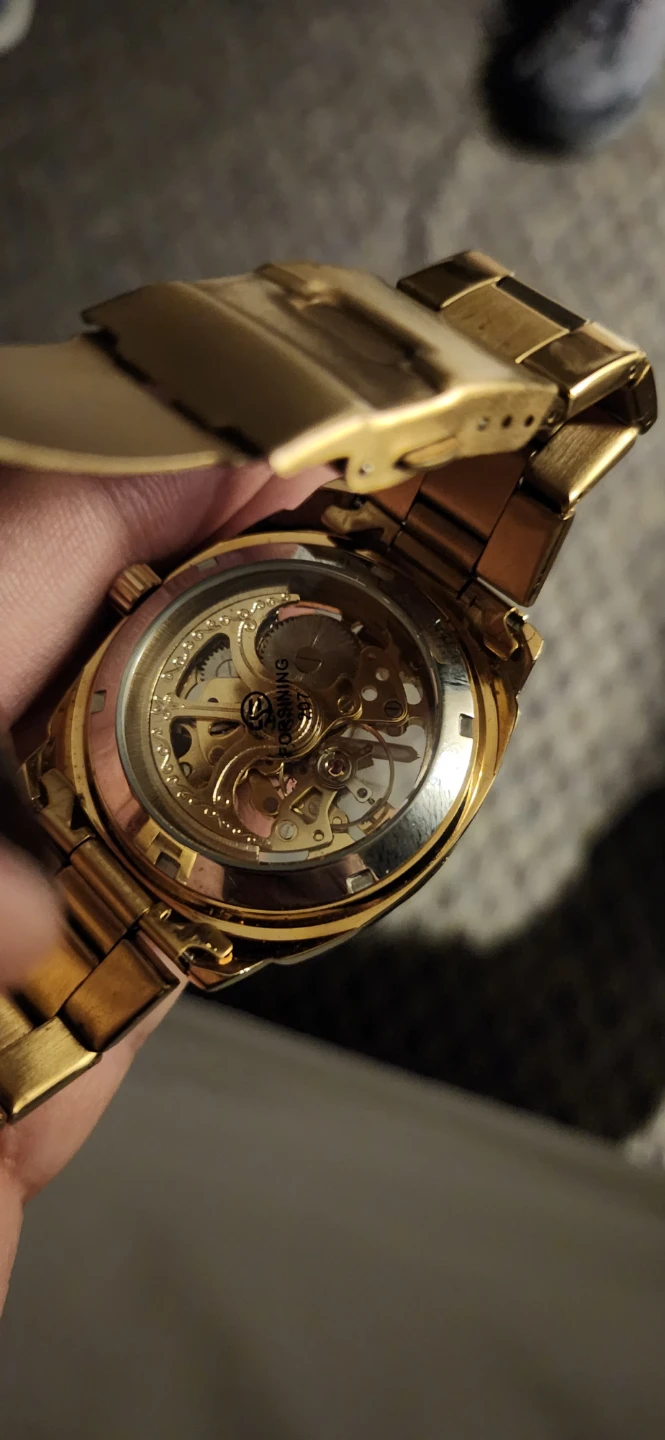 Gold Skeleton Automatic Watch - photo 2