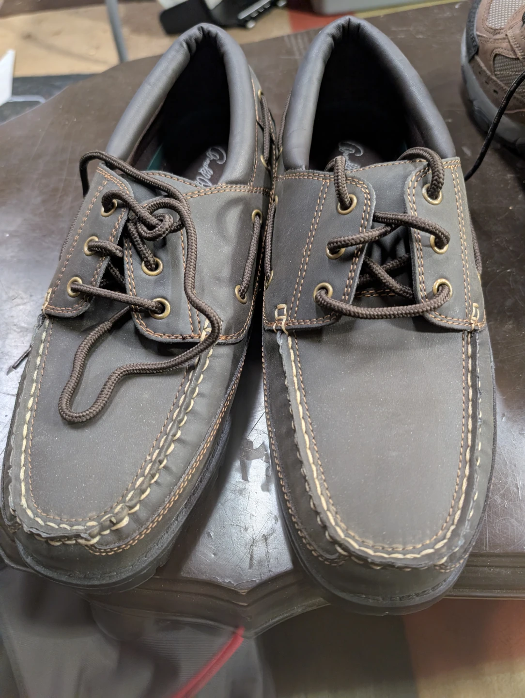 Arnold Palmer Men's Dark Brown Boat Shoes Size 12 - photo 2