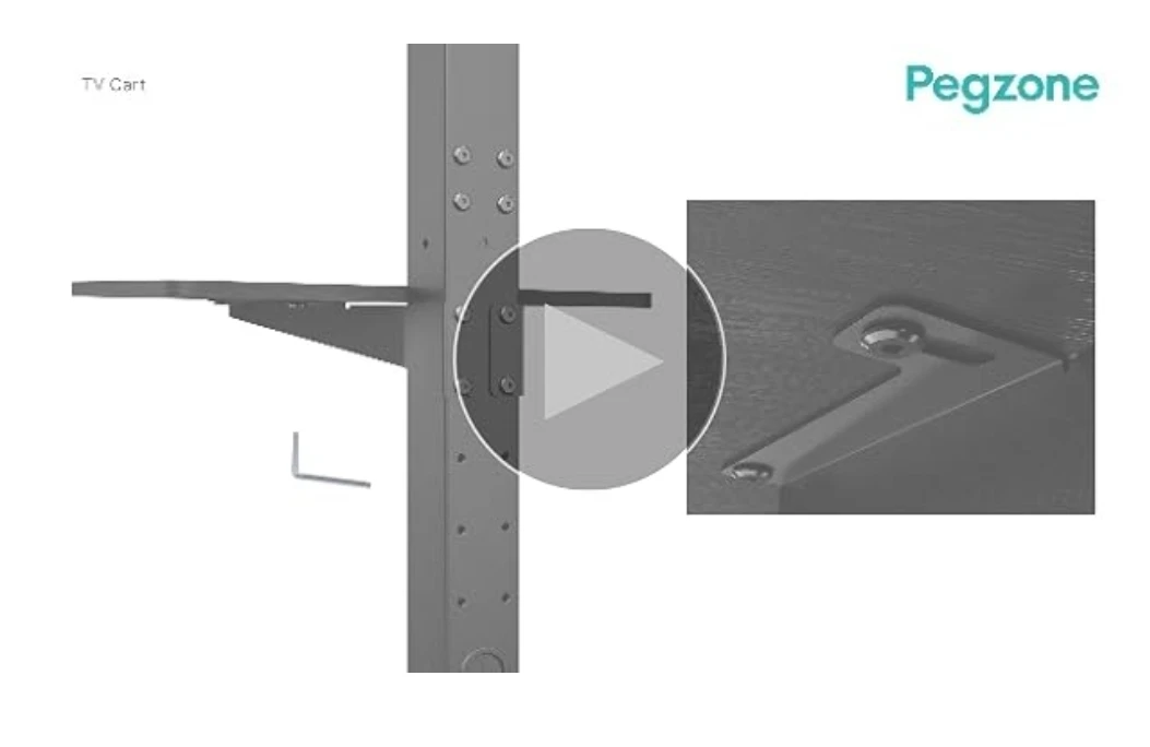 PEGZONE Rolling TV Stand for 32-75 Inch TVs - photo 4