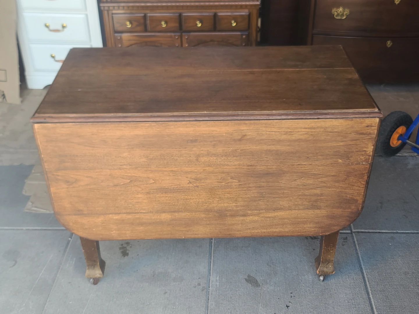 Vintage Wood Drop-Leaf Table
